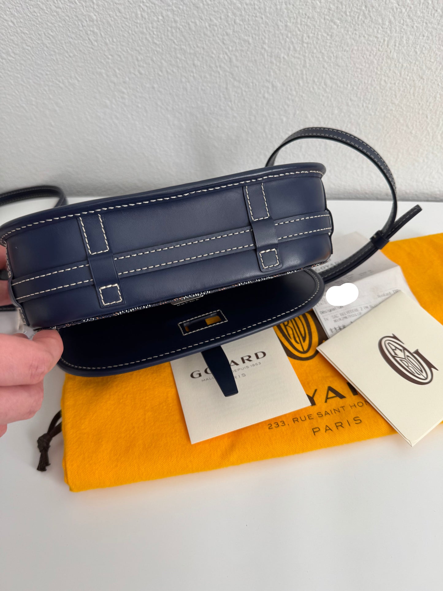 Goyard Belvedere PM Bag Navy Blue