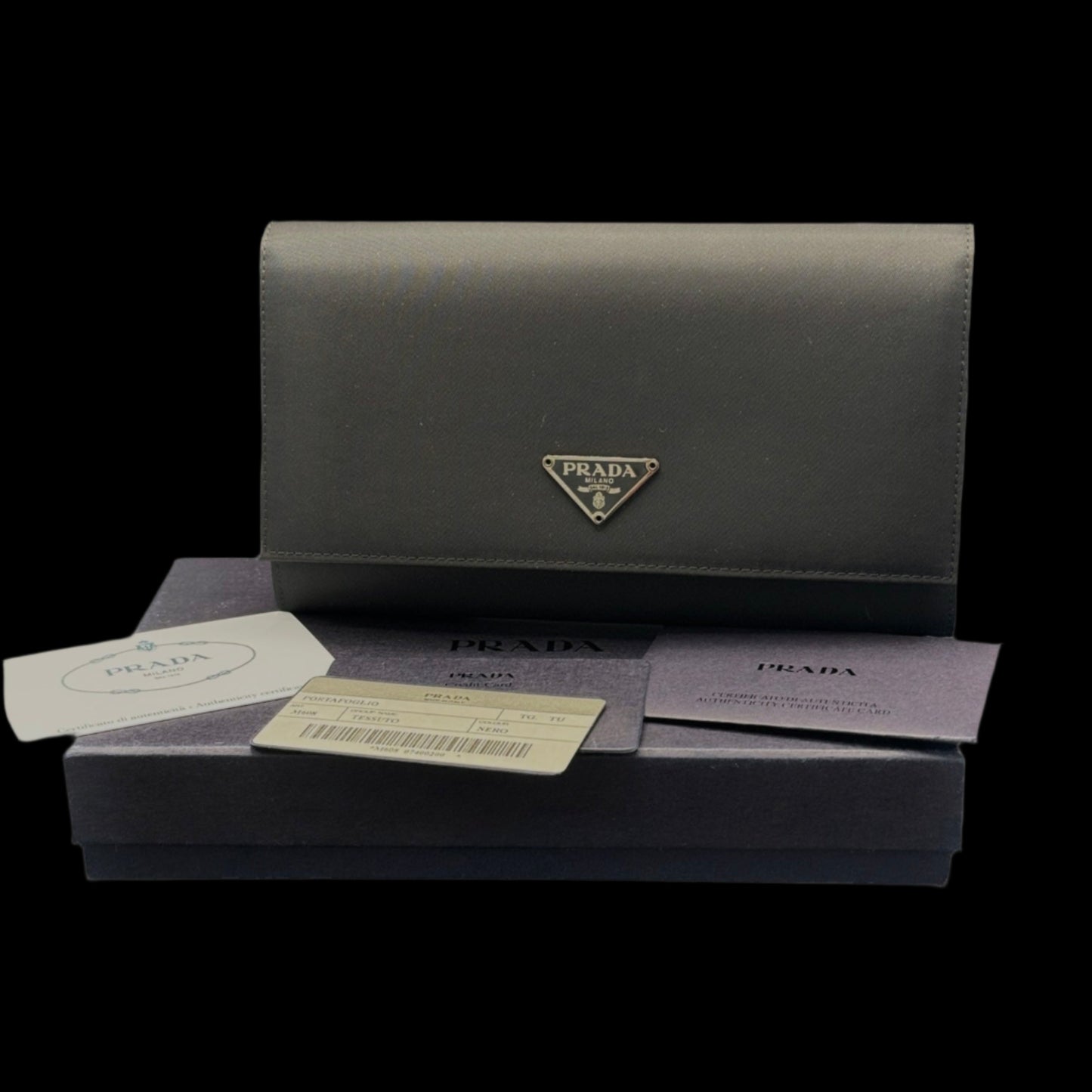 Prada Portafoglio Tessuto Nylon Flap Wallet M608