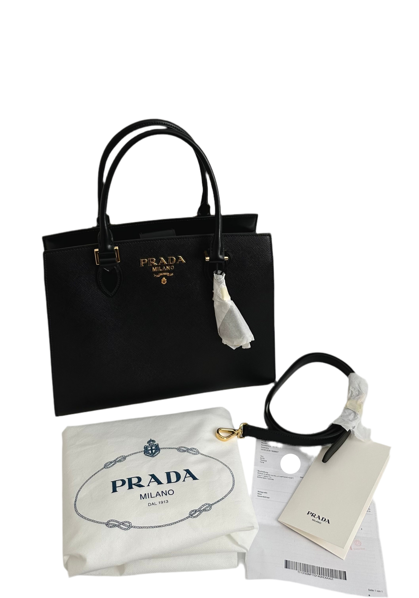 Prada Borsa A Mano In Pelle Saffiano Soft Calf Leather