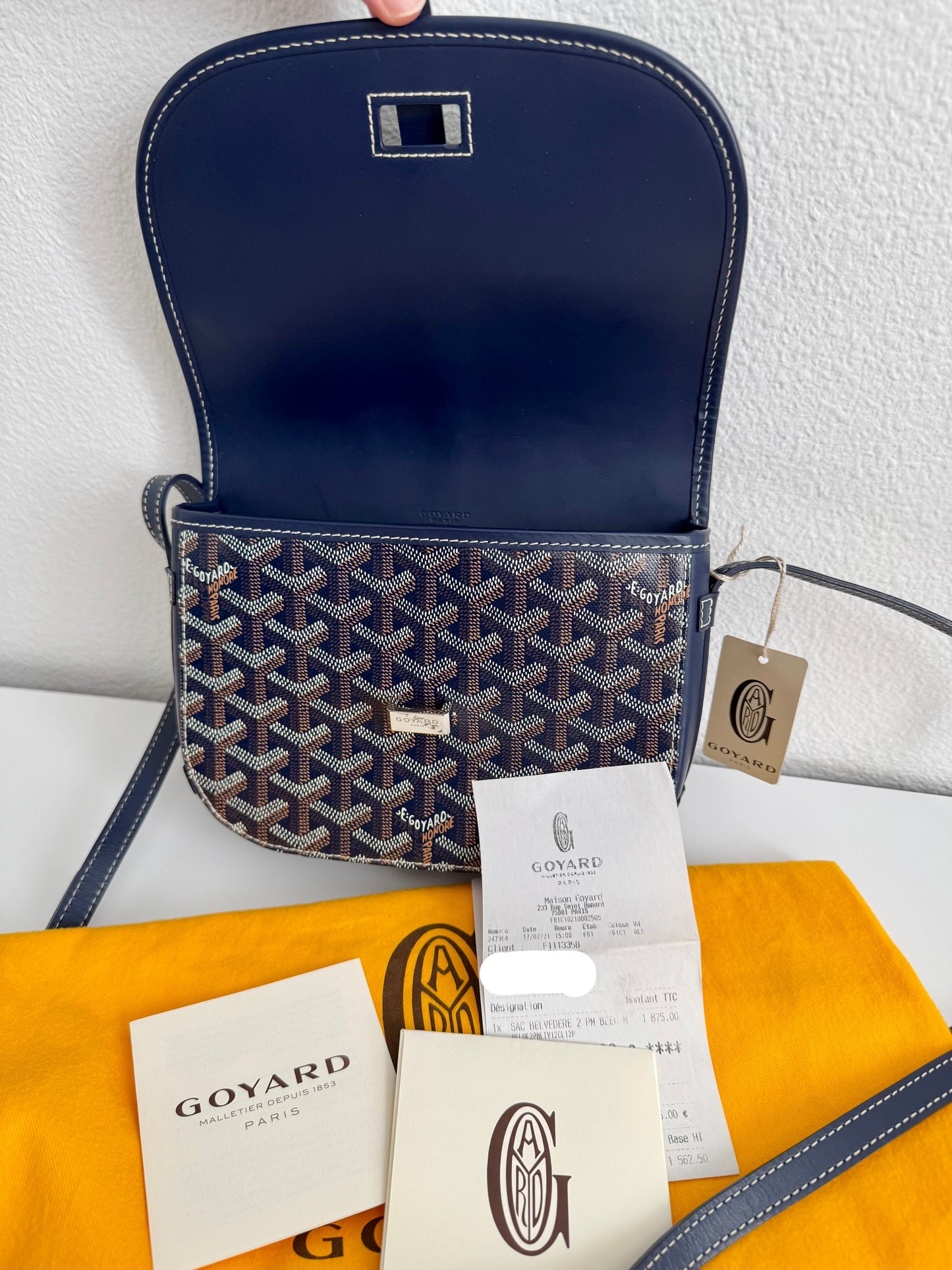 Goyard Belvedere PM Bag Navy Blue