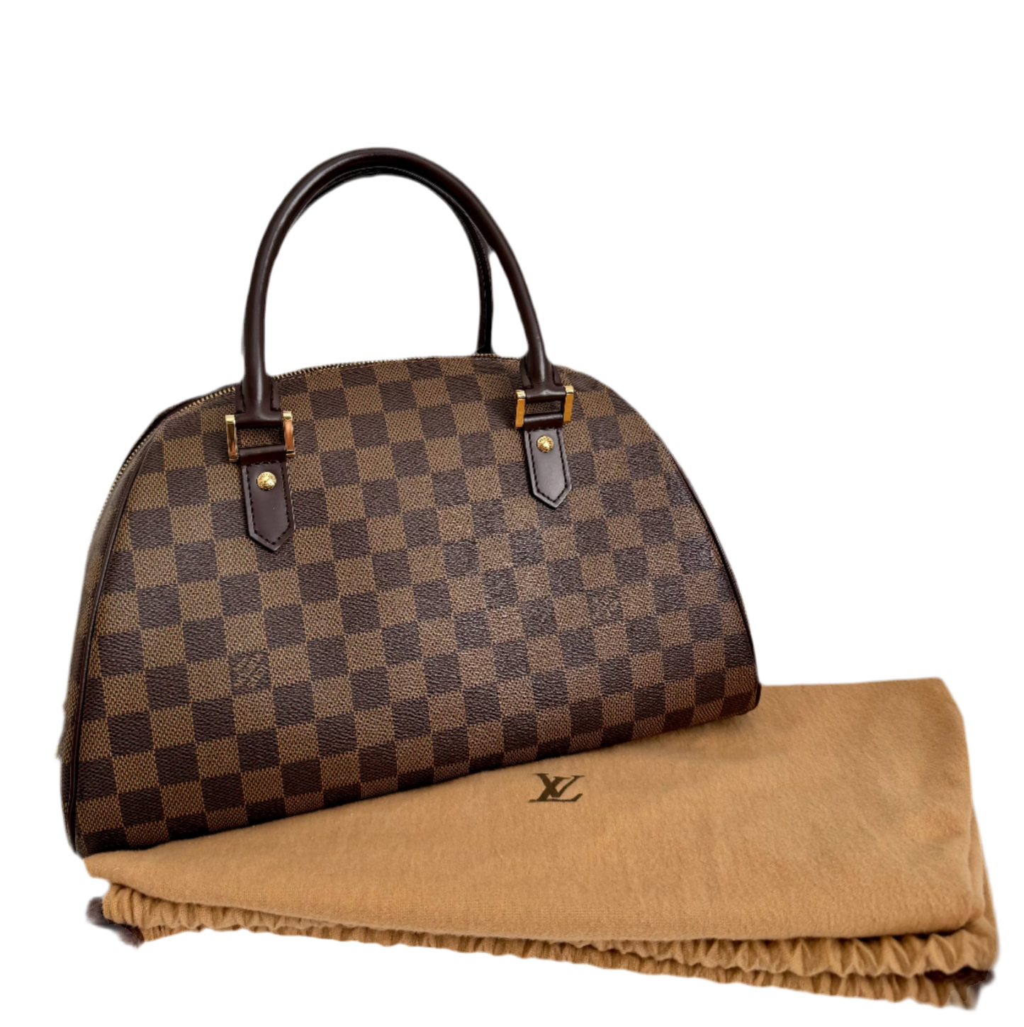 Louis Vuitton Riviera Brown Canvas Handbag