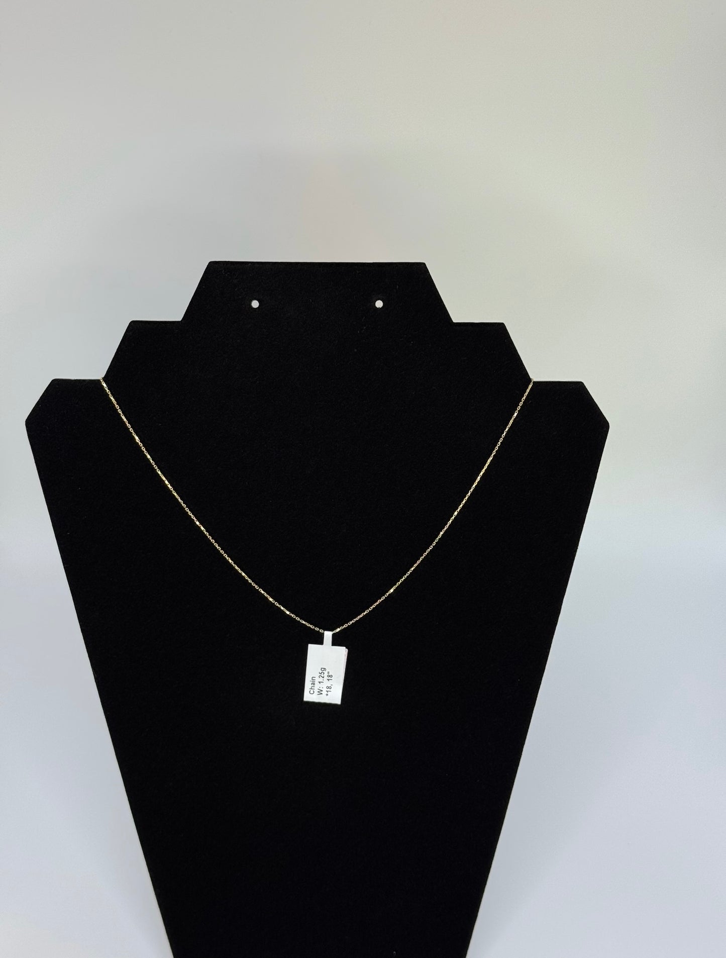 Tauco Link Necklace with Extender 18k Yellow Gold 18 inches