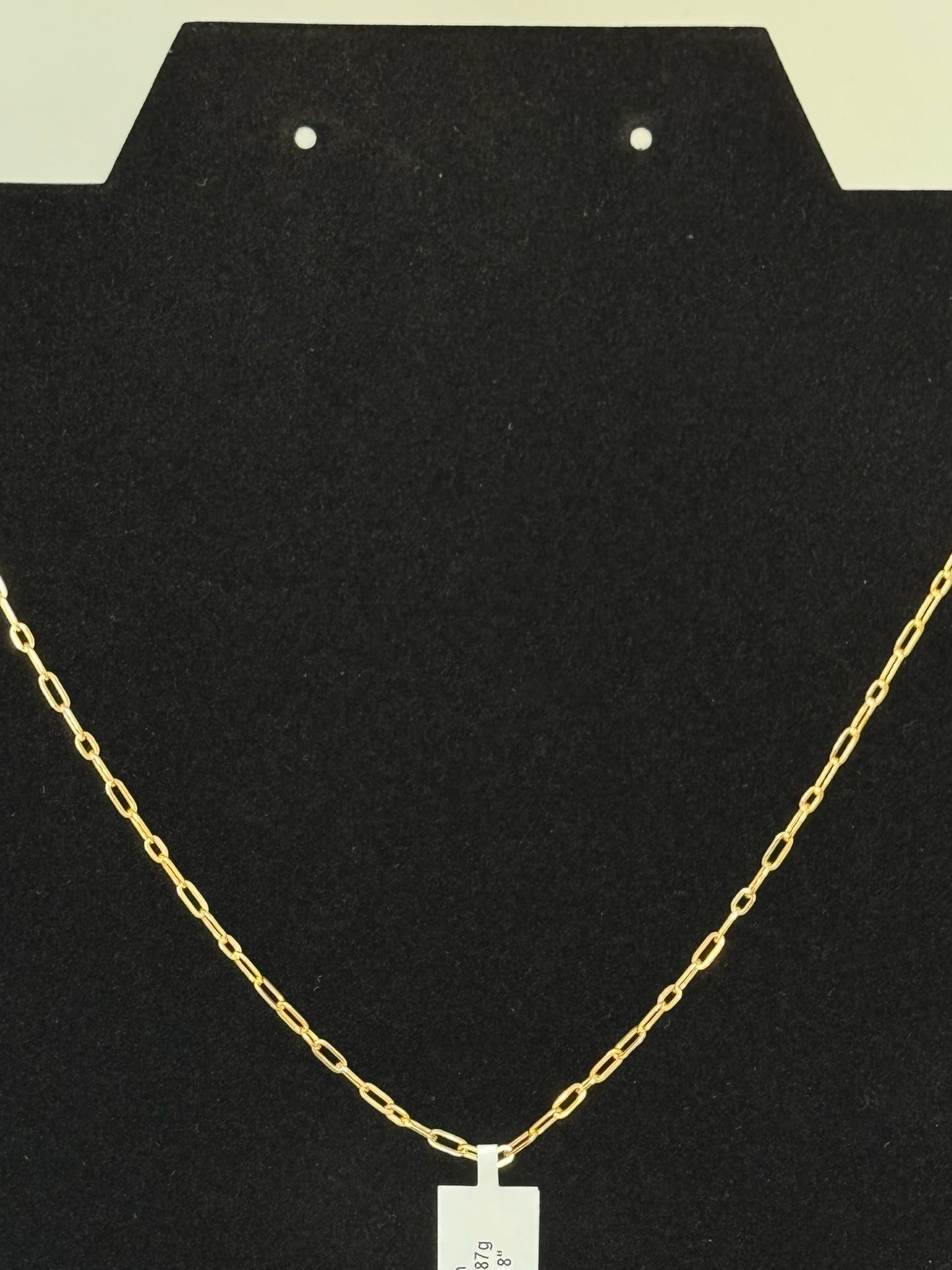 Paperclip Necklace 18k Yellow Gold 18 inches